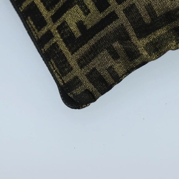 FENDI Zucca Canvas Pouch Gold Auth 102385 - Picture 4 of 15